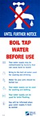 Tap water warning sign