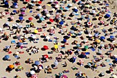 Crowded beach,Nazare,Portugal