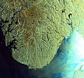 Southern Norway,satellite radar image