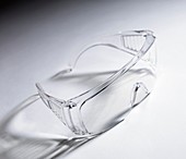 Clear plastic safety goggles