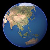 East Asia,satellite image