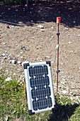Solar powered electric fence