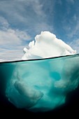 Antarctic iceberg,split view