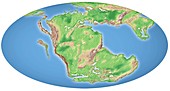 Continental drift,200 million years ago