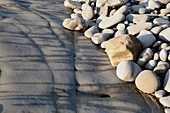 Sandstone rock at low tide