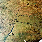 Parana River,Brazil,satellite image