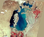 Aral Sea,satellite image,1999