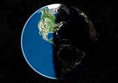 The Americas,satellite image