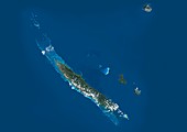 New Caledonia,satellite image