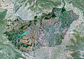 Hungary,satellite image