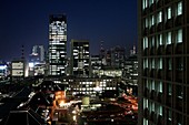 Tokyo skyline at night,Japan
