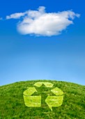 Environmental recycling,conceptual image