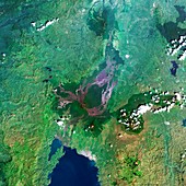 Mount Nyiragongo,satellite image