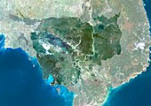 Cambodia,satellite image