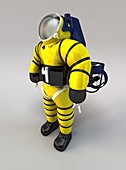 Newtsuit rescue diver,artwork