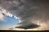 Thunderstorm over fields,USA
