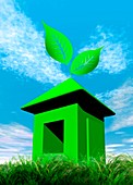 Green housing,conceptual image