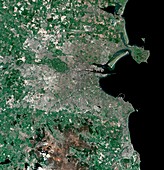 Dublin,Ireland,satellite image