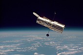 Hubble space telescope in orbit