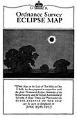 Ordnance survey eclipse map cover,1927
