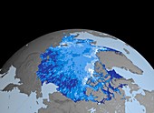 Autumn Arctic sea ice thickness,2003