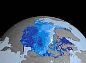 Autumn Arctic sea ice thickness,2005