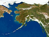 Alaska,satellite image
