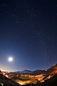 Night sky over Damavand volcano,Iran