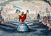 London's water supply,1828 caricature