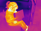 Thermogram,Child reading,temp variation