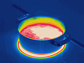 Thermogram,pot cooking on stove