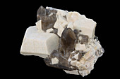 Microcline crystals and Smoky Quartz