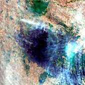 Australian bushfire 2009,satellite image