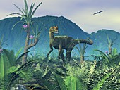 Dilophosaurus,artwork