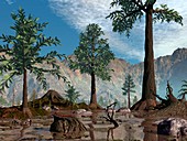 Prehistoric trees,artwork