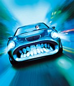 Road rage,conceptual image