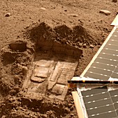 Mars surface,Phoenix lander image