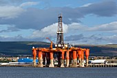 Oil drilling rig,North Sea