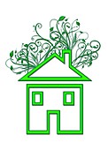 Eco-friendly house,conceptual image