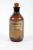 Antique neatsfoot oil bottle