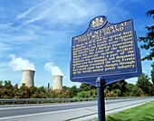 Nuclear power station accident plaque