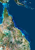 Great Barrier Reef,satellite image