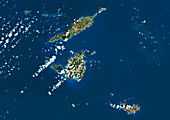Caribbean islands,satellite image