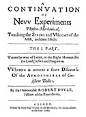 Boyle's New Experiments on Air,1669