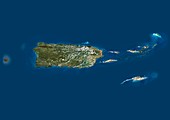 Puerto Rico,Caribbean,satellite image