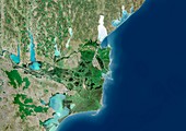 Danube River Delta,satellite image