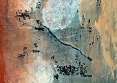 Desert agriculture,2006,satellite image
