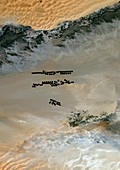 Desert agriculture,2005,satellite image