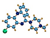 Clozapine antipsychotic drug molecule