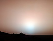 Martian sunset,composite image